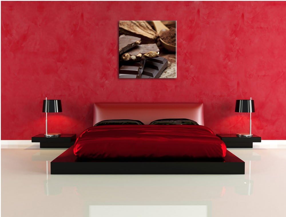 Leckere Schokolade, Format: 70x70 auf Leinwand, XXL riesige Bilder fertig gerahmt mit Keilrahmen, Ku