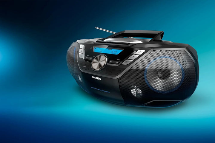 Philips AZB798T/12 CD-Sound-Maschine, tragbarer CD- und Kassetten-Player, DAB und FM Bluetooth, CD,