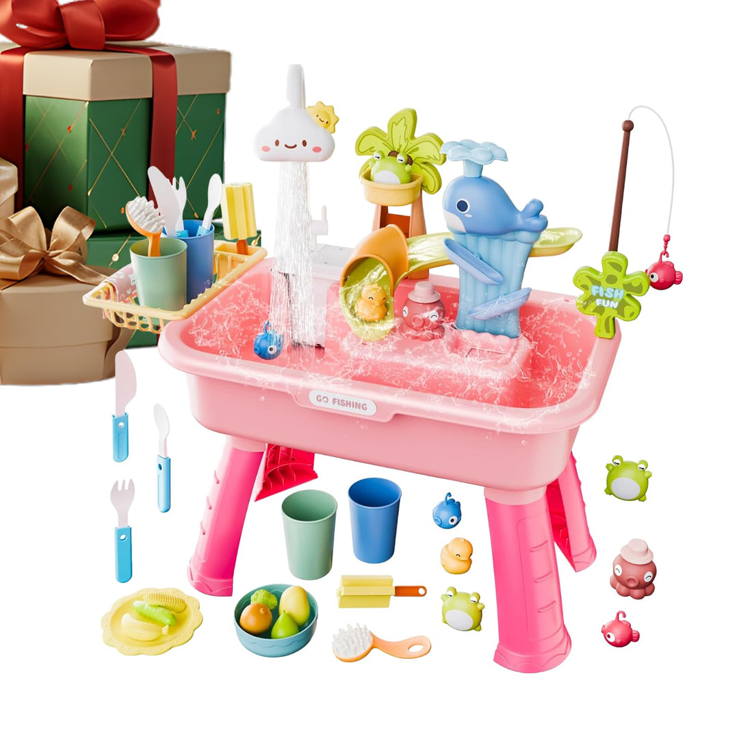 Generisch Wasserspieltisch für Kinder | Aktivitäts- und Sinnes-Spielset | 4 in 1 Spielspüle mit flie