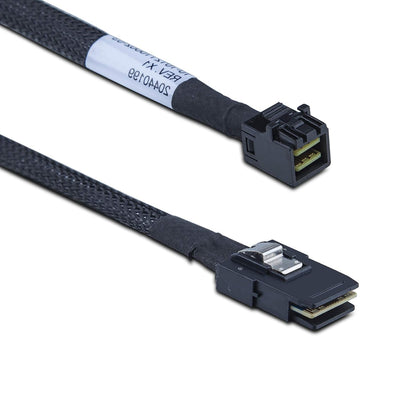 10Gtek® [2 Stück Mini SAS SFF-8643 zu SFF-8087 Kabel, Internal Mini SAS HD to Mini SAS Cable, 0.5-Me