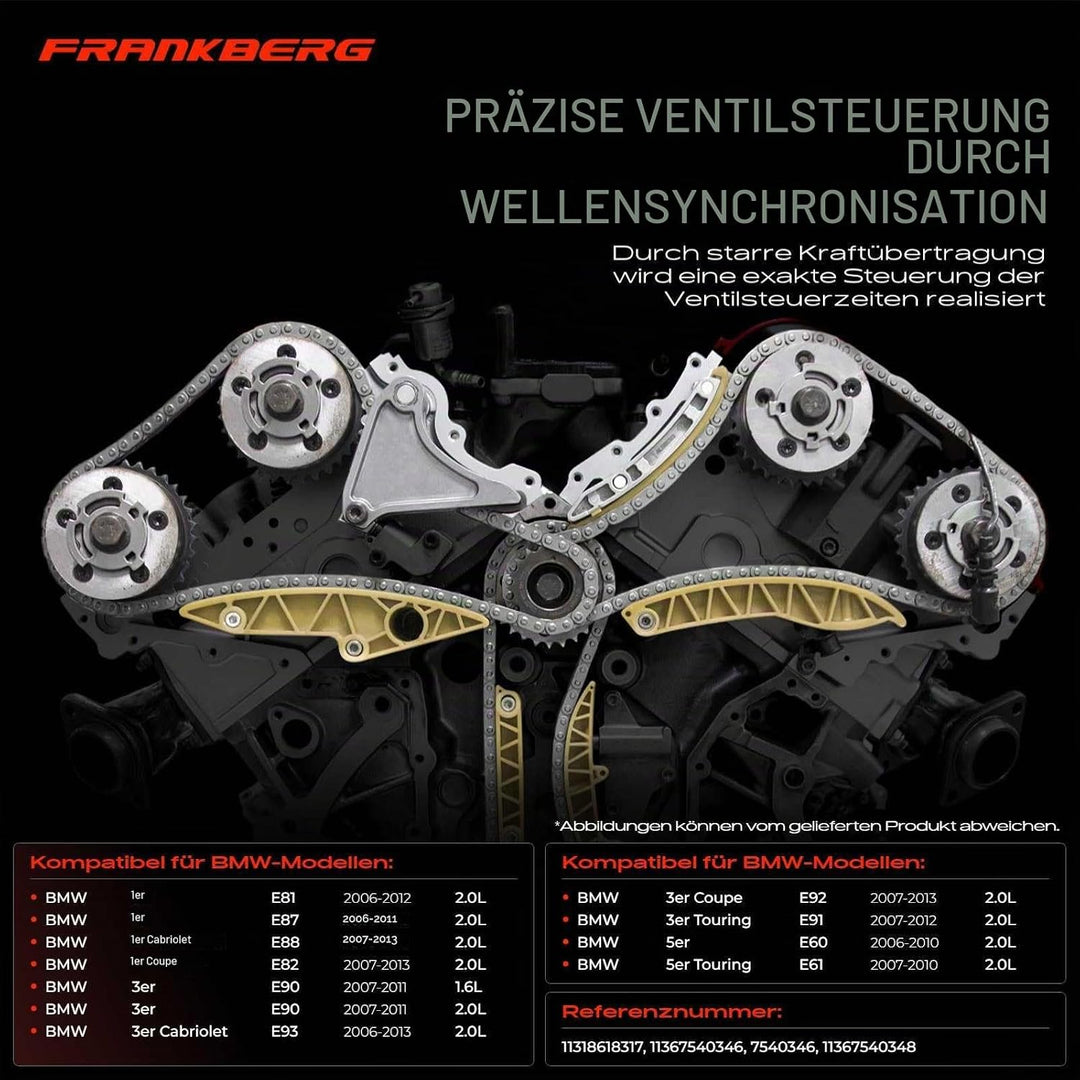 7x Steuerkettensatz für 1er E81 E87 E88 3er E90 E93 E92 E91 5er E60 Benzin 2006-2013 11367540346