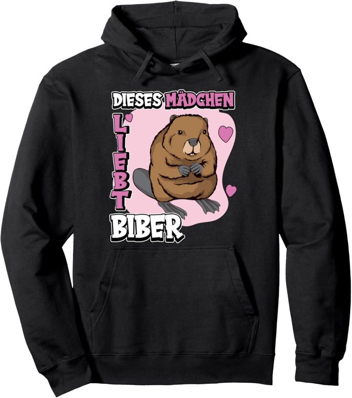 Kinder Biber Sachen Dieses Mädchen liebt Biber Pullover Hoodie