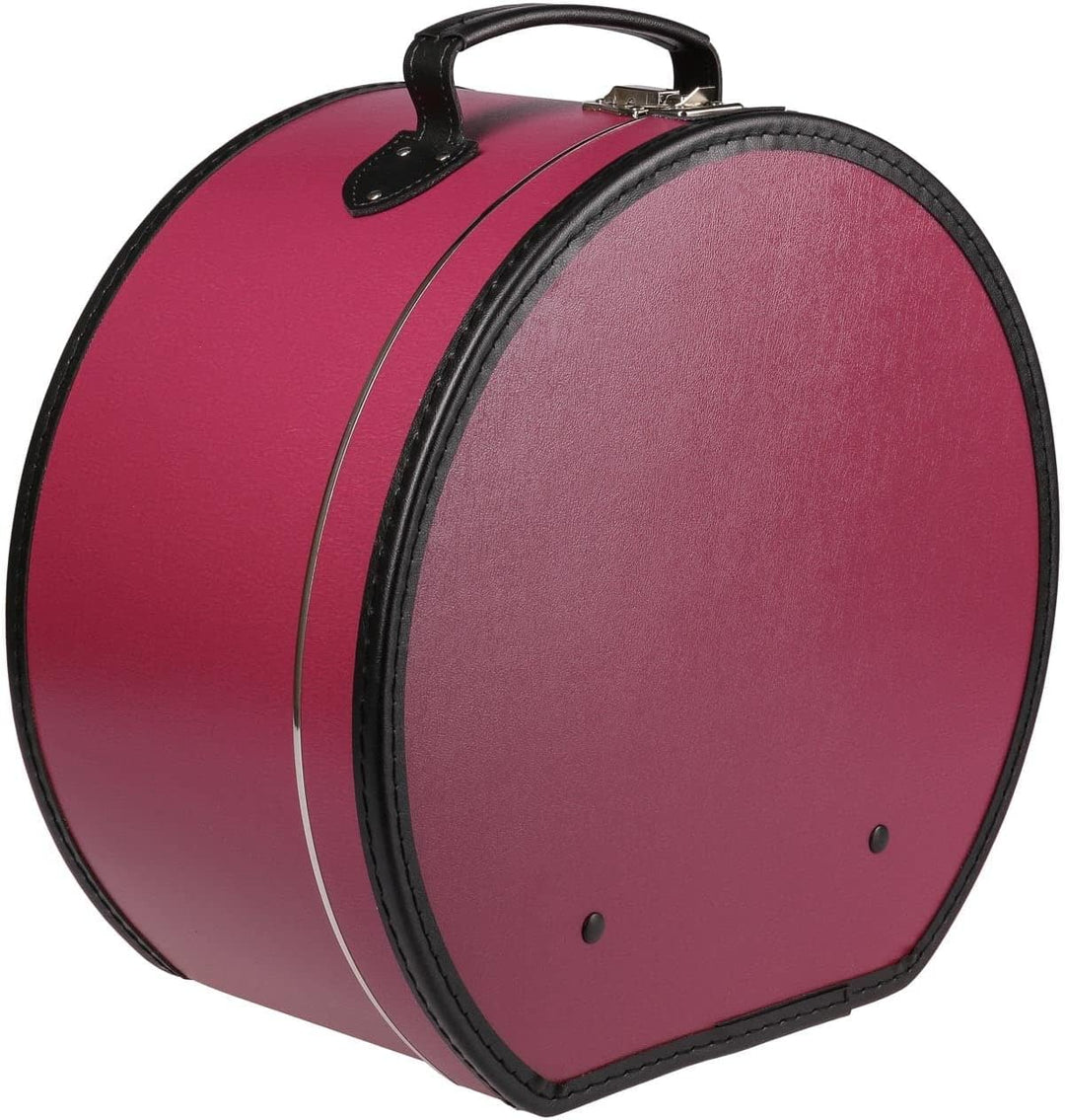 LIERYS runder Hutkoffer - Masse: 40 cm x 21 cm - grosse Hutschachtel mit Kunstleder - Hutbox zur Auf