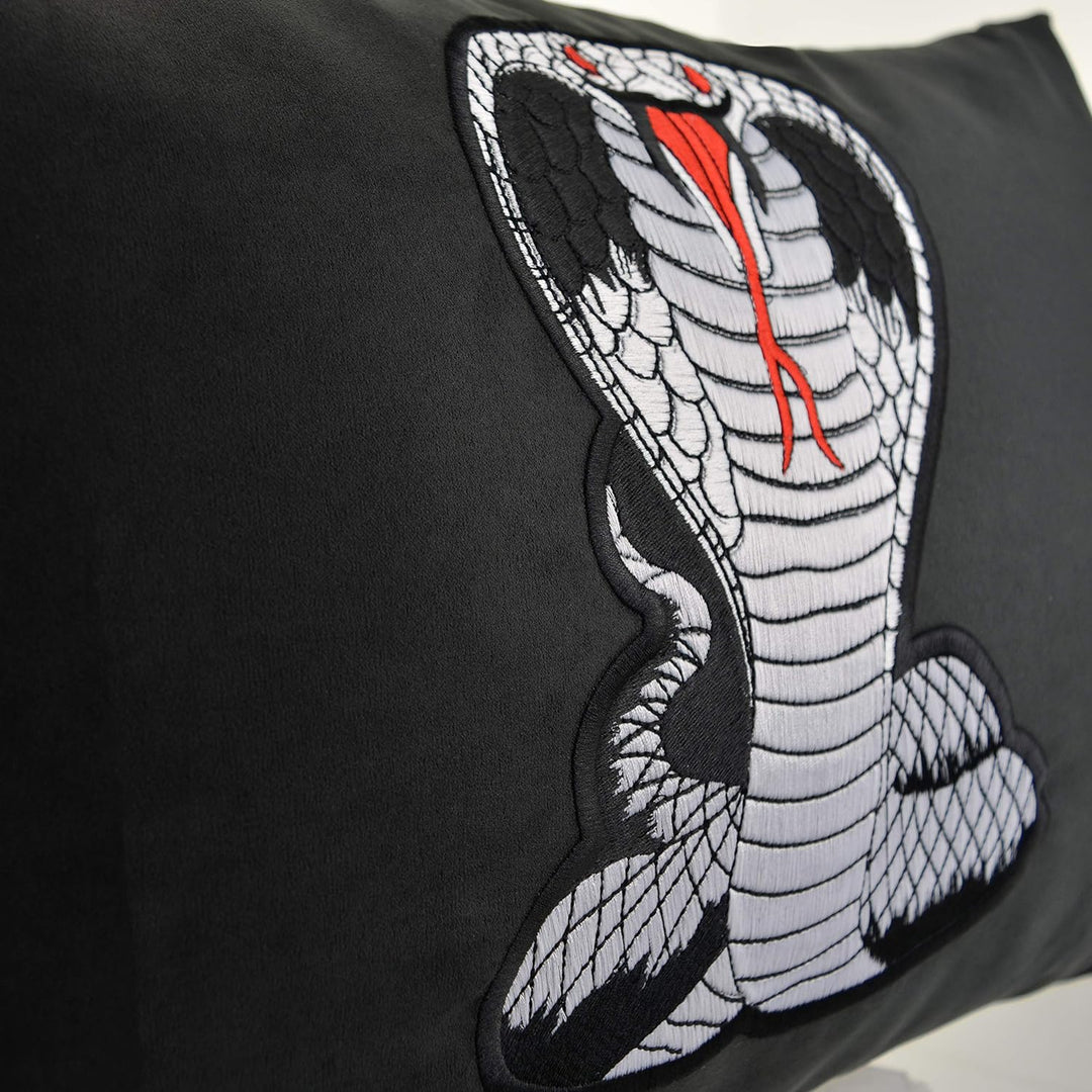 EXPRESS-STICKEREI King Cobra Kissen mit Schlange Kissenbezug | Spezialeinheit Kobra Dekokissen mit F