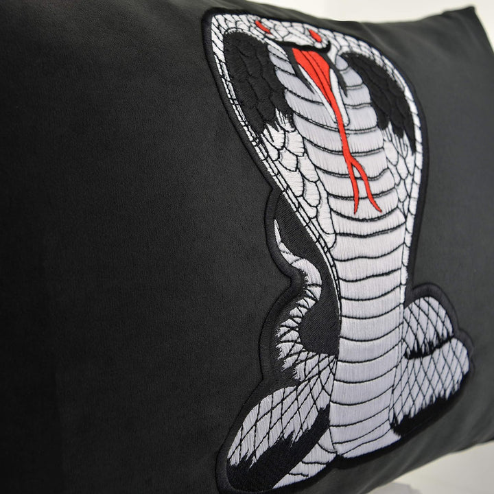 EXPRESS-STICKEREI King Cobra Kissen mit Schlange Kissenbezug | Spezialeinheit Kobra Dekokissen mit F