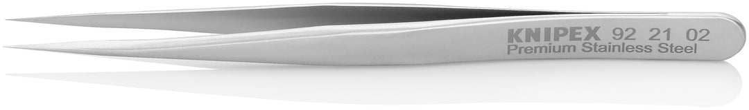 KNIPEX Präzisionspinzette Mattiert Glatt 110 mm, 92 21 02 0.18 mm Silber, 0.18 mm Silber