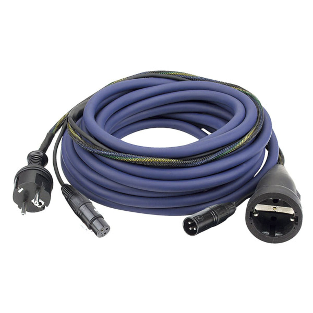 Audio Power/Signal Kabel Schuko-Schuko, XLR-XLR 10m
