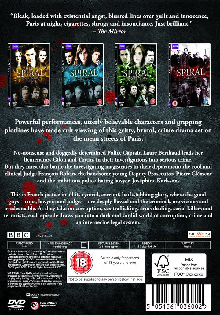 Spiral: Complete Series 1-4 [10 DVDs] [UK Import], DVD