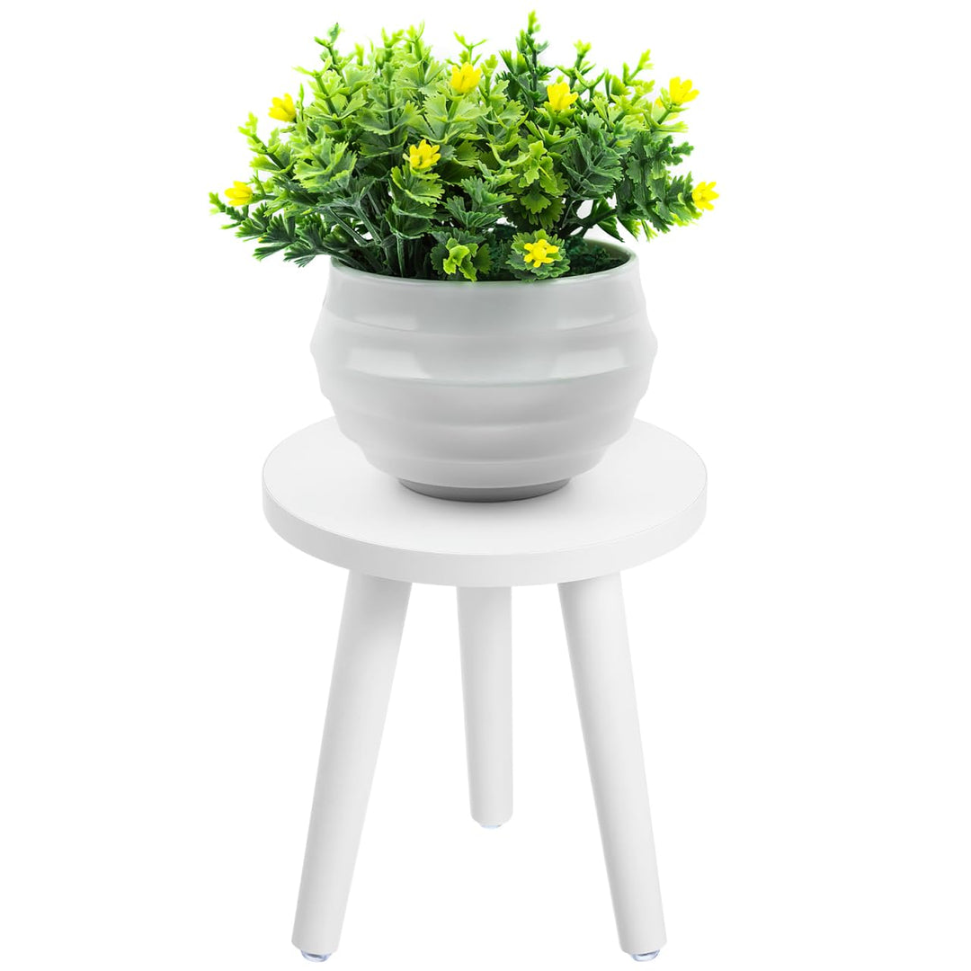 Moderner Weisser Holz blumenständer Höhe Stabiler Blumenhocker für Innen Balkon Garten Vielseitiger