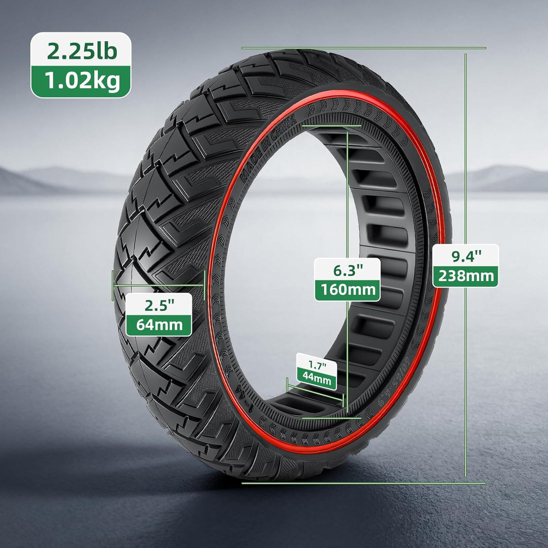 Prodrocam 60/65-6,9 Vollgummireifen für Ninebot Max G2 G2D G2E G65 F3 F3 Pro Roller 10 Zoll Hinterrä