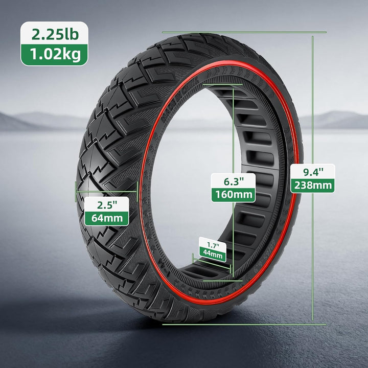 Prodrocam 60/65-6,9 Vollgummireifen für Ninebot Max G2 G2D G2E G65 F3 F3 Pro Roller 10 Zoll Hinterrä