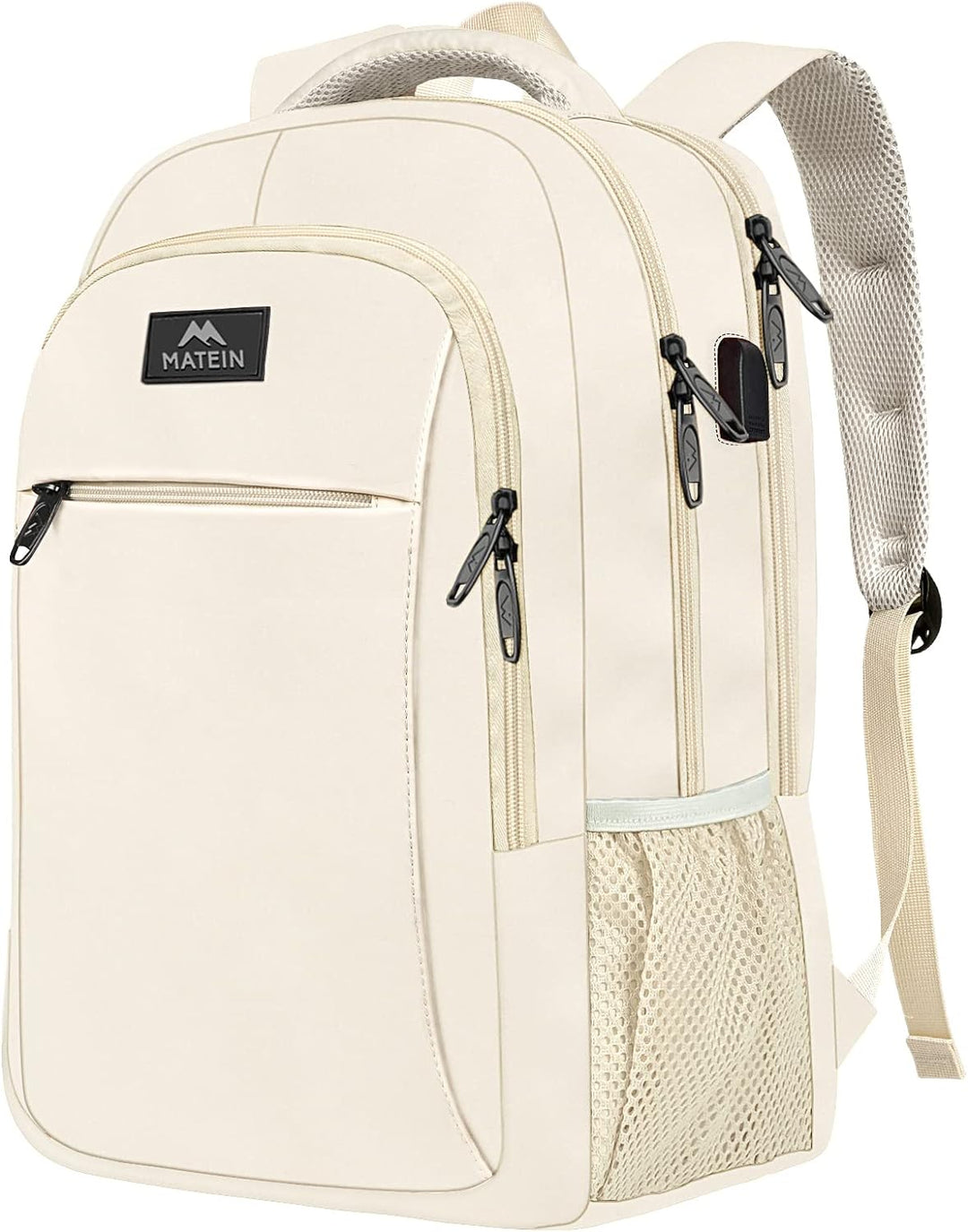 MATEIN Laptop Rucksack 15,6 Zoll Notebook Arbeitsrucksack Damen Elegant mit USB Ladeanschluss und La