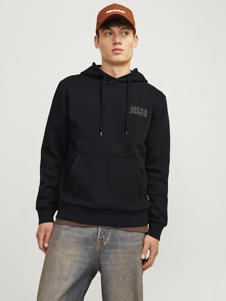 Jack & Jones Herren Jjelogo Blocking Sweat Hood Noos Kapuzenpullover Schwarz S Kapuzenpullover, Schw