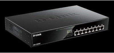 D-Link DGS-1008MP 8-Port Desktop Gigabit Switch (8 x 10/100/1000 BASE-T Ports, unterstützt PoE+) 8-P