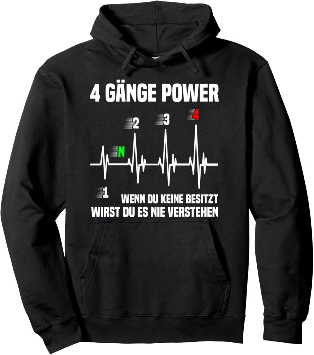 Moped & Motorrad Schaltgetriebe, 4 Gänge Power Geschenk Pullover Hoodie