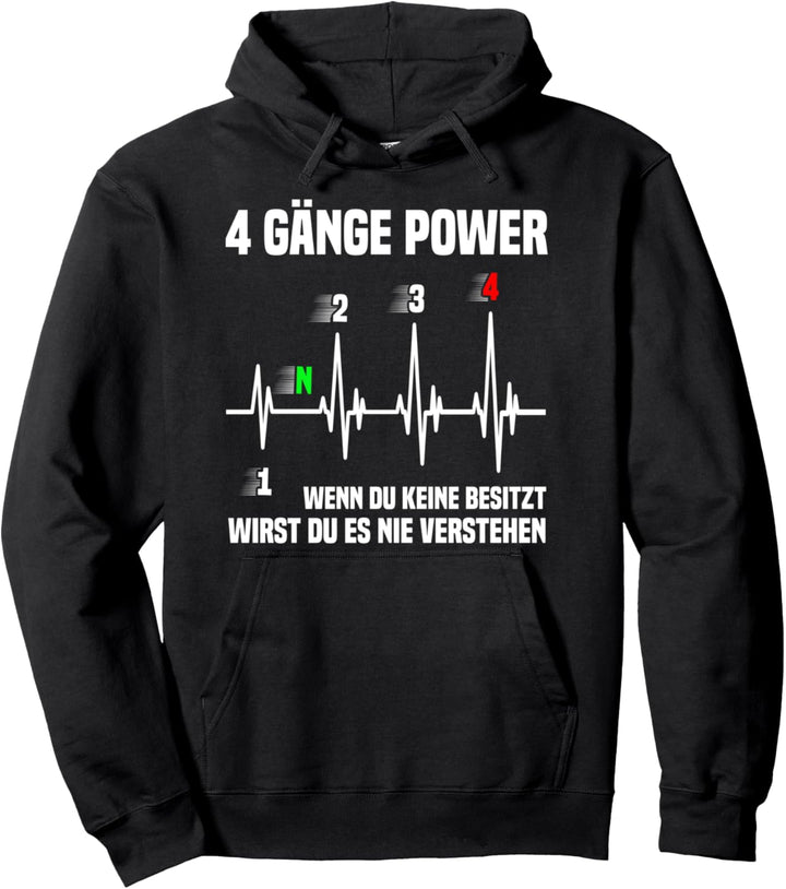 Moped & Motorrad Schaltgetriebe, 4 Gänge Power Geschenk Pullover Hoodie