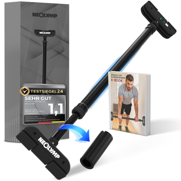 NEOLYMP Klimmzugstange Türrahmen ohne Schrauben – Pull Up Bar bis 200 kg – Verstellbare Reckstange I
