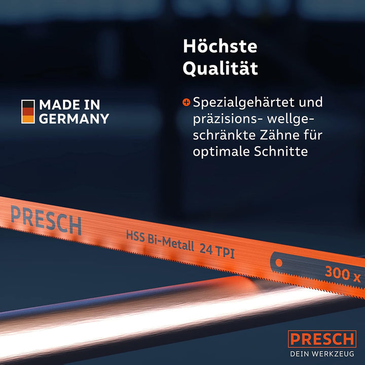 Presch Metallsägeblatt Set 300mm 6 Stk. - Original PUK Sägeblätter für 300mm Handsägen - Bi-Metallsä