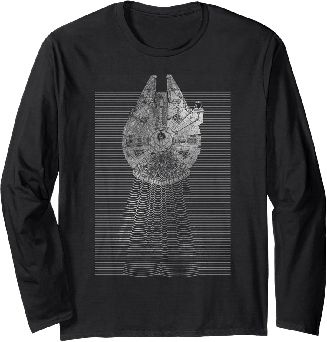 Star Wars Millennium Falcon Ripple Movements Langarmshirt