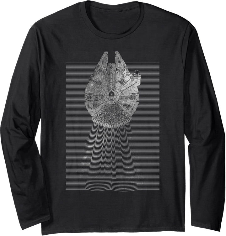 Star Wars Millennium Falcon Ripple Movements Langarmshirt