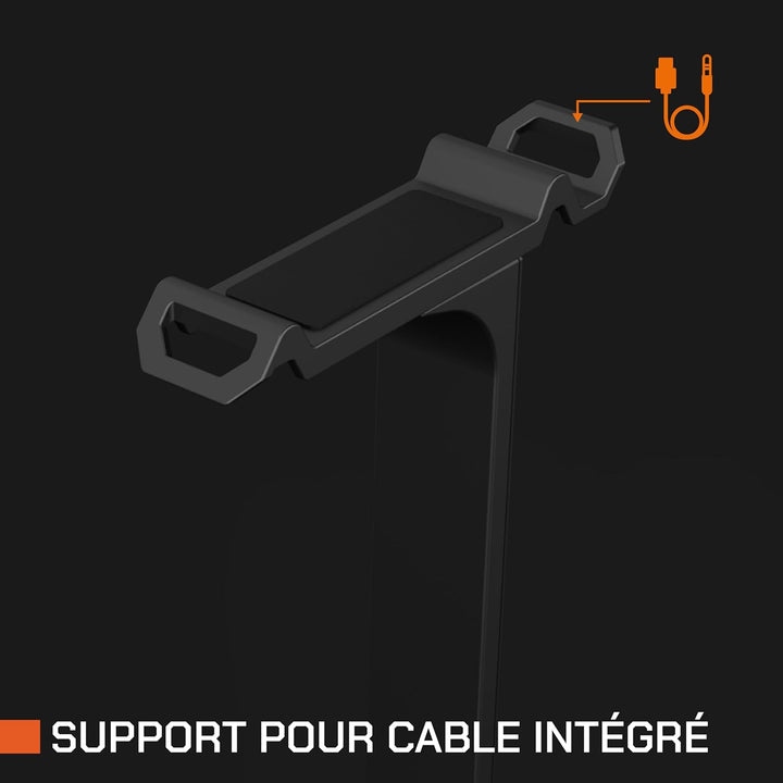 Nova Gaming NG305806 Hydra Halterung für Kopfhörer, RGB 2 USB-Ports, rutschfest, Schwarz