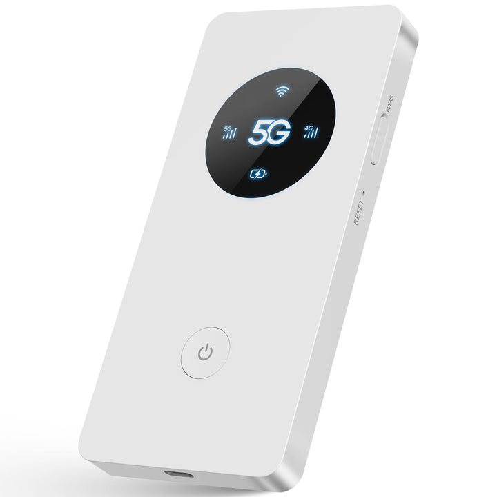 Calonny Tragbarer mobiler WLAN-Hotspot,5G-LTE-SIM-Router,2 Gbit/s,5000 mAh wiederaufladbarer Akku,ka