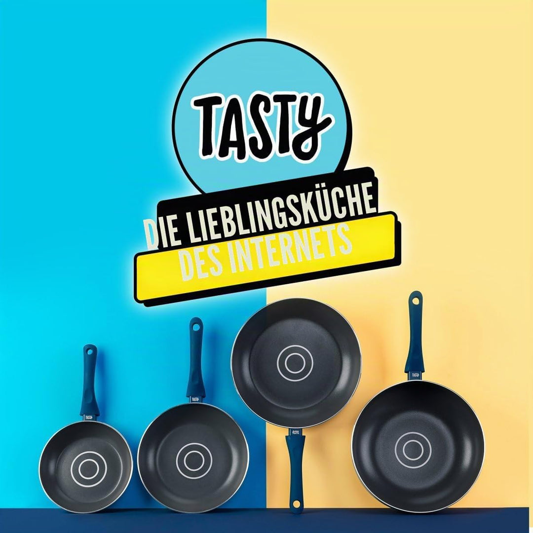 Tasty Antihaft-Wokpfanne mit Öldosiersystem 28x8cm – Gepresstes Aluminium, Soft-Touch-Griff, Indukti
