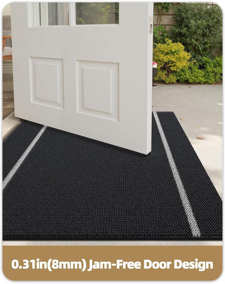 Color G Fussmatte Aussen Innen 60 x 120 cm, Grosse Schmutzfangmatte Aussen rutschfest Wetterfest, Fu