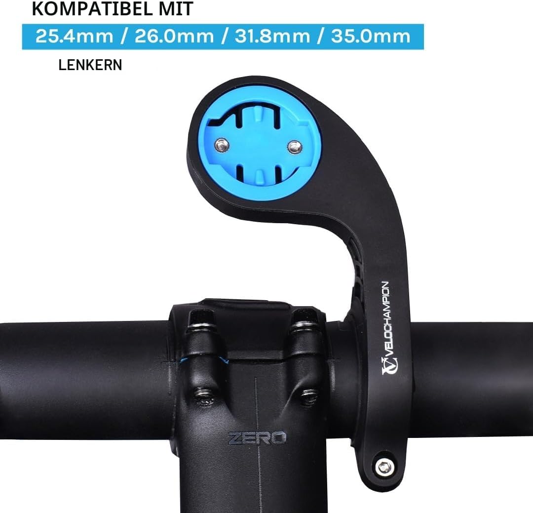 VeloChampion Out-Front-Lenkerhalter für Fahrräder, Kompatibel mit Garmin- oder Wahoo-GPS-Fahrradcomp