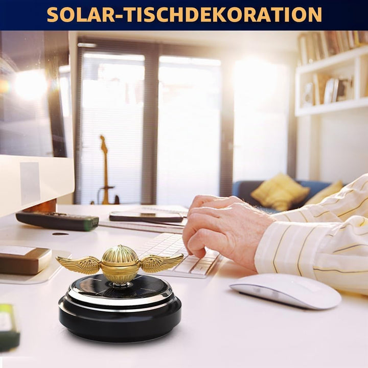 Solarenergie-Auto-goldenes Fidget-Spinner-Spielzeug, Auto-Lufterfrischer mit Sonnenschein zum Stress