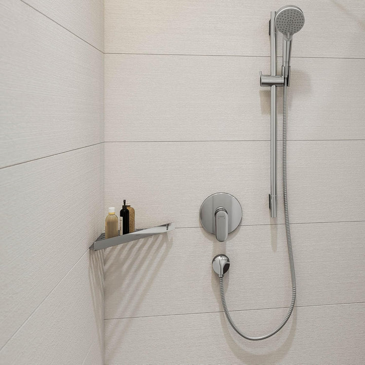 hansgrohe AddStoris - Duschablage, Duschkorb, Eckregal Bad, Duschregal Ecke, Seifenkorb, Seifenablag