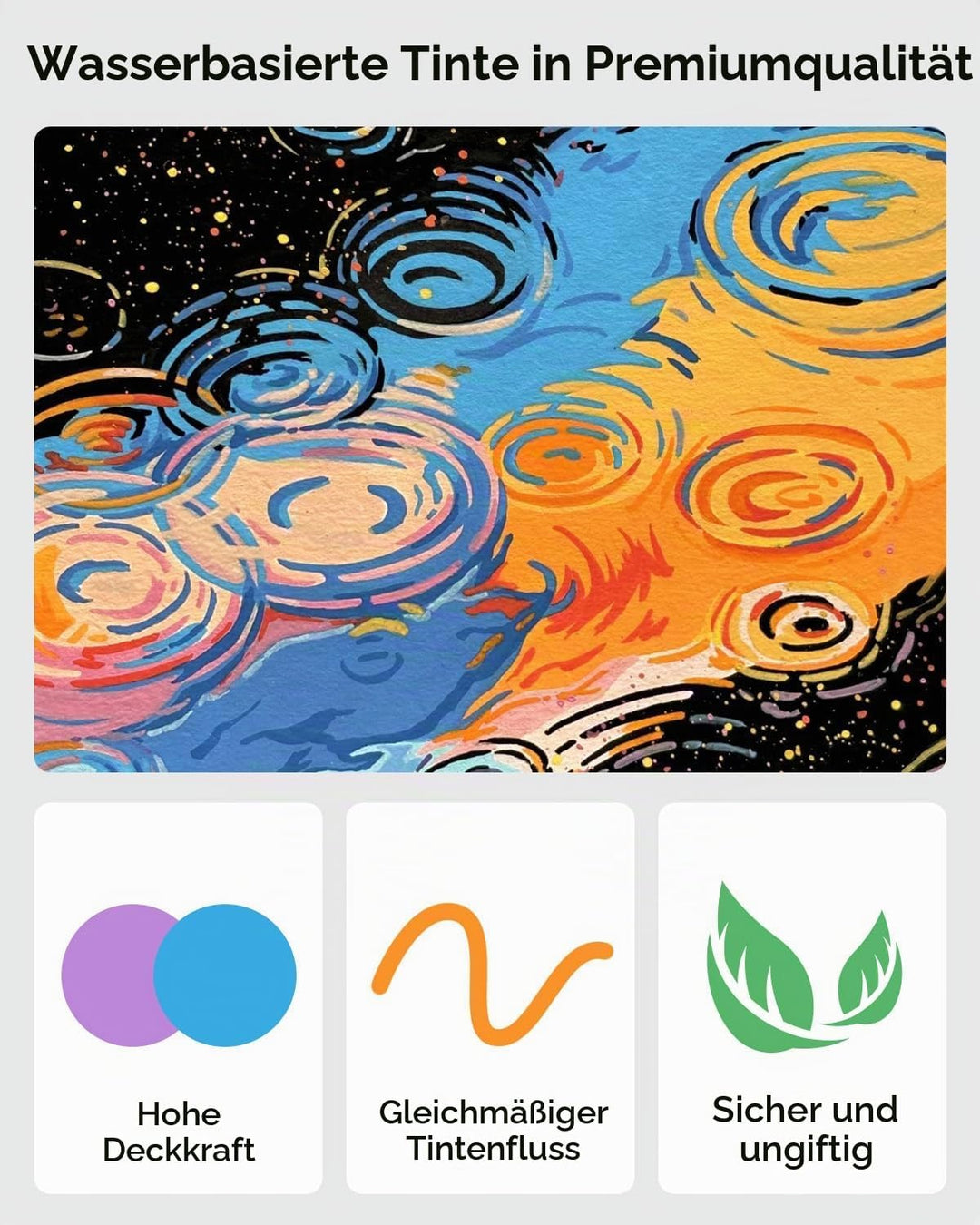 JusArt 48 Acrylstifte mit Doppelspitze, Pinsel und feine Spitze, Acrylic Marker Wasserfest, Premium-