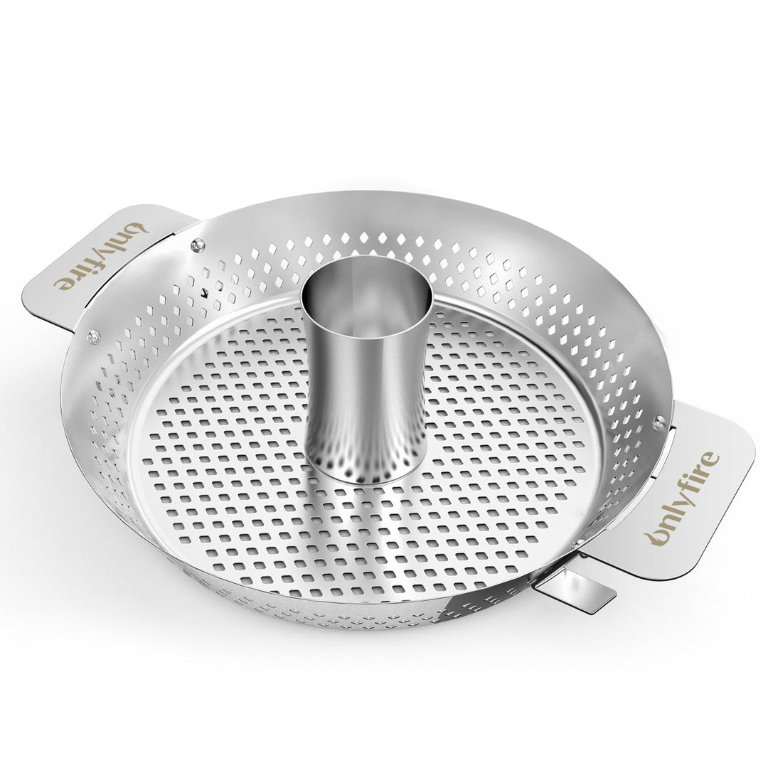 only fire Hähnchenbräter, Hühnerhalter mit abnehmbarem Hühncheneinsatz für Weber Gourmet Barbeque Sy
