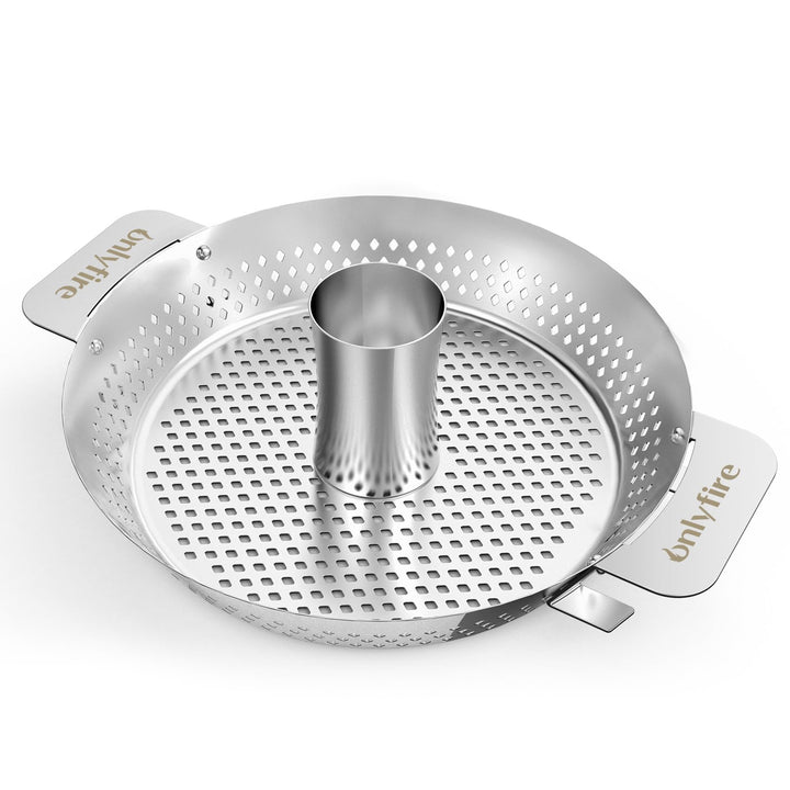 only fire Hähnchenbräter, Hühnerhalter mit abnehmbarem Hühncheneinsatz für Weber Gourmet Barbeque Sy