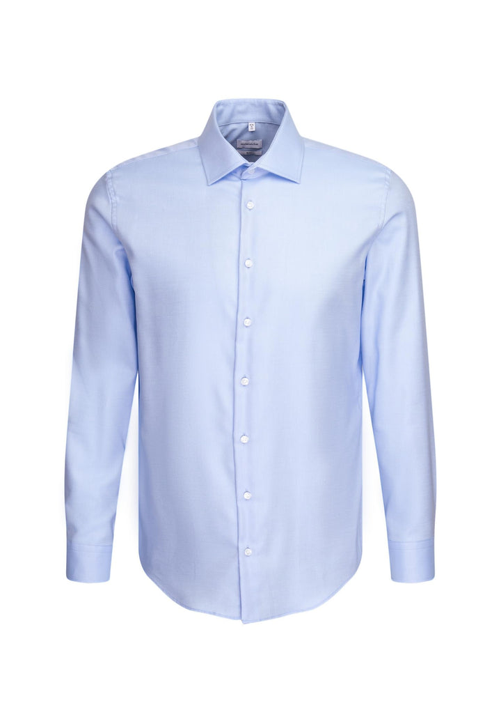 Seidensticker Herren Men Shaped Longsleeve Cotton Businesshemd 37 Blau(253690), 37 Blau(253690)