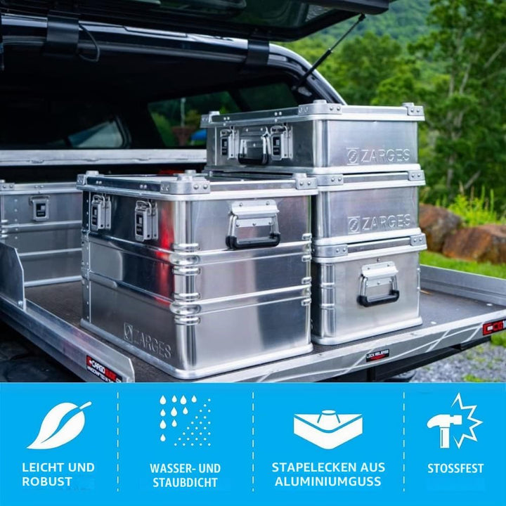 Alu-Kiste K470; 73l, IM: 550x350x380mm 550x350x380mm (Internal), 550x350x380mm (Internal)