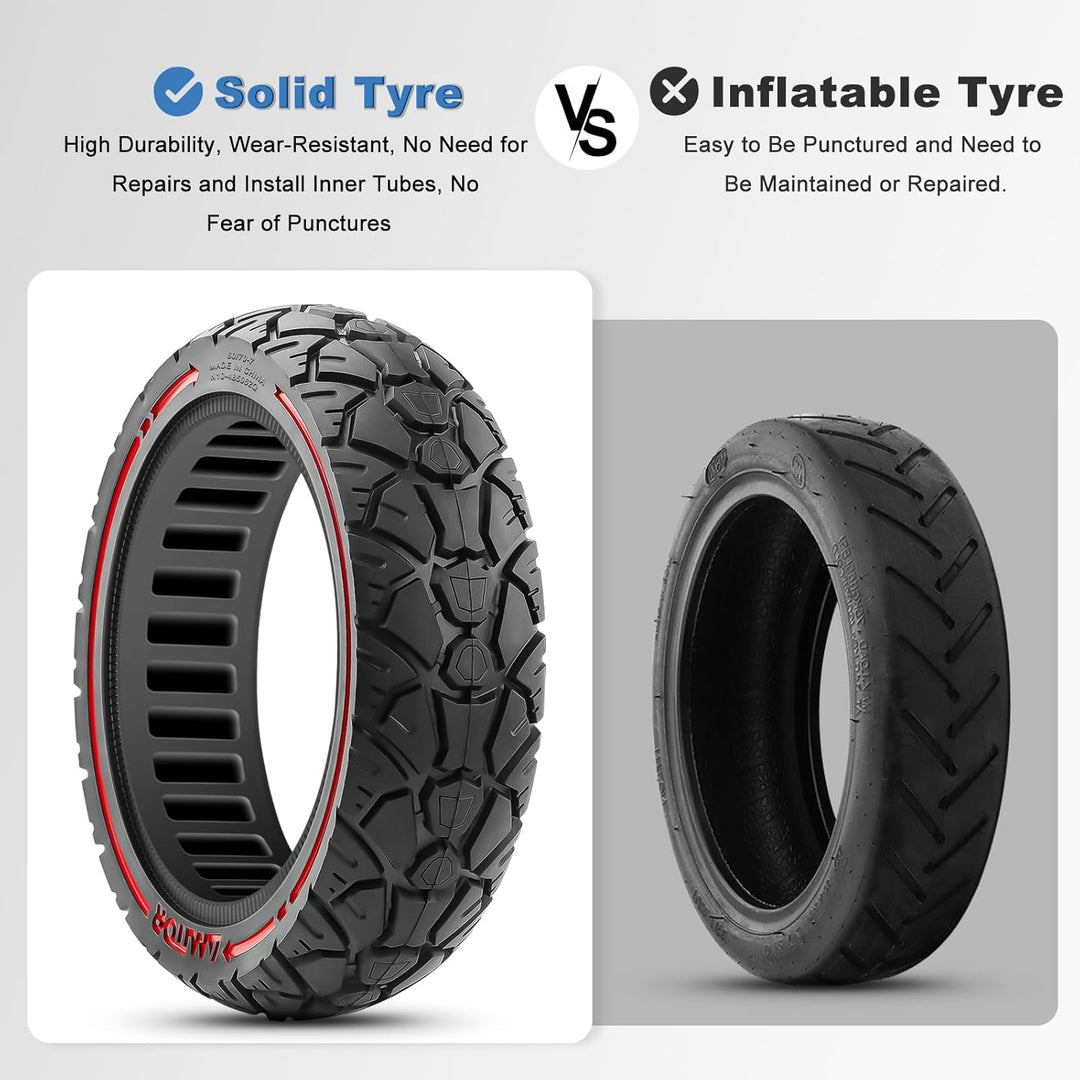 60/70-7.0 Reifen Offroad für Xiaomi 4 Pro Vollgummireifen E-Scooter (1. Gen), Abriebfeste & Pannensi