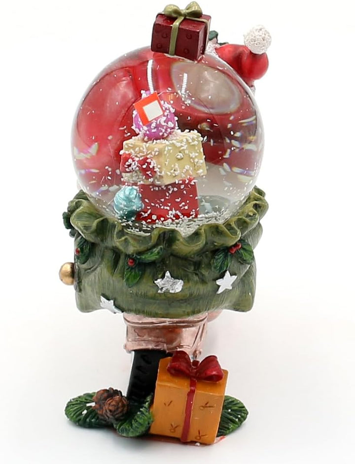 Schneekugel Schneemann auf Roller - Motorrad, L/B/H/Ø Kugel 11 x 6 x 11 cm Ø 4,5 cm, Schneemann