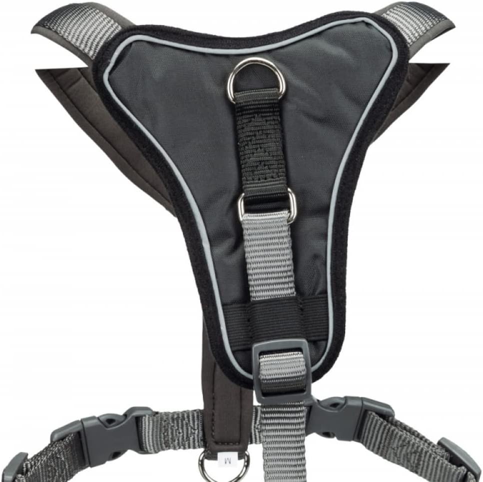 Trixie Premium Y-Hundegeschirr, Grau (Graphite), M/L Graphit M/L, Graphit M/L
