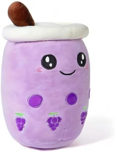 shownicer Plüschtier Stofftier Boba Tea 50cm, Kuscheltier Plüschkissen Spielzeug Bubble Tea, Geschen
