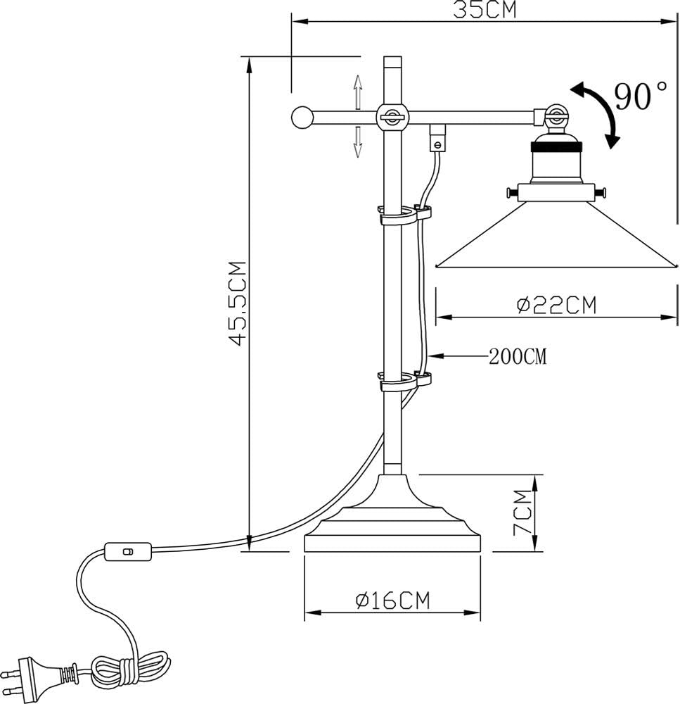 GLOBO lenius, Metall, 0 W, schwarz