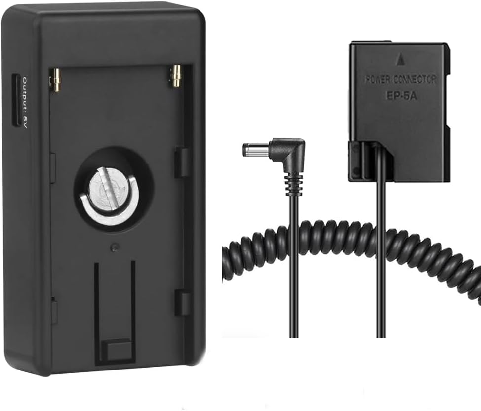 NP-F Akku-Adapterplatte mit EP-5A EN-EL14 Dummy-Akku für NIK0N D5600 D5500 D5100 D5200 D5300 D3200 D