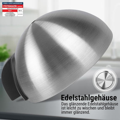 Clatronic® Elektrischer Eierkocher für bis zu 7 Eier | Eierkocher Edelstahl mit Härtegradeinstellung