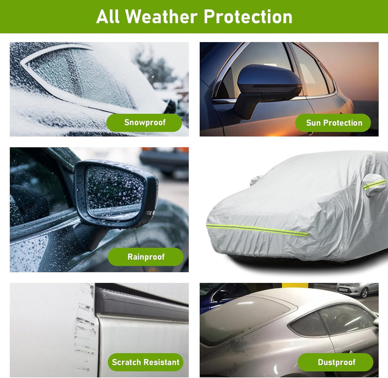 Favoto Autoabdeckung Vollgarage Auto Abdeckplane - Staubdicht Wasserdicht Autoplane Kompatibel mit F