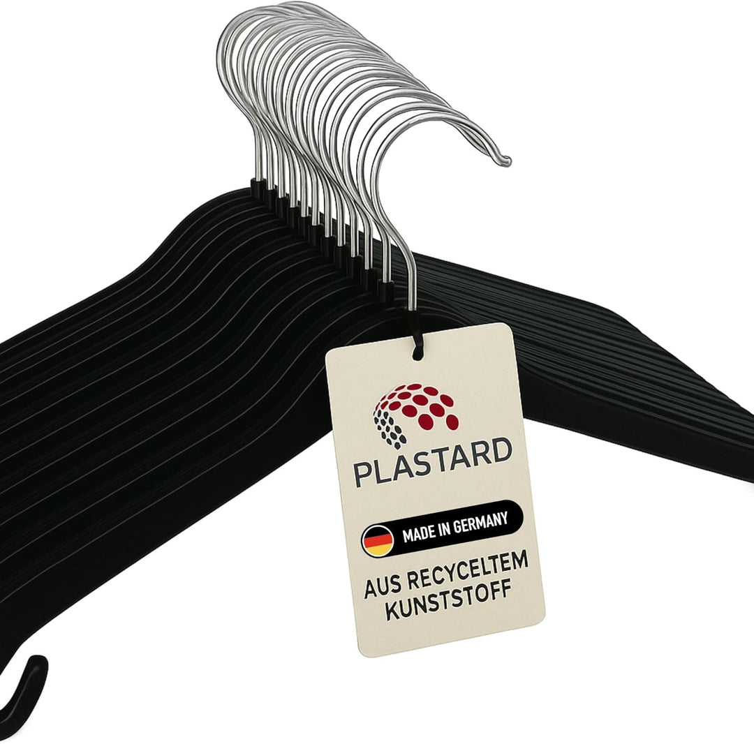 Plastard NA38 Kleiderbügel 50er Set – 38cm, für Teenager &amp; zierliche Erwachsene, drehbarer Haken, 0,