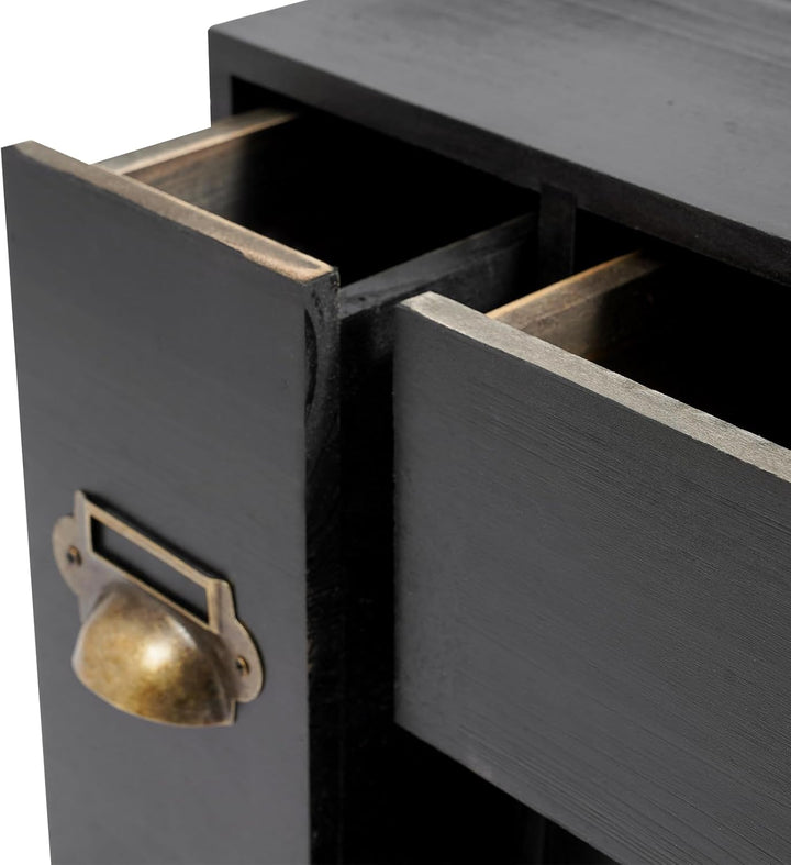 Mini Kommode mit 14 Schubladen, Vintage Aufbewahrungsschrank - Schrank Schubladenschrank Holz Klein