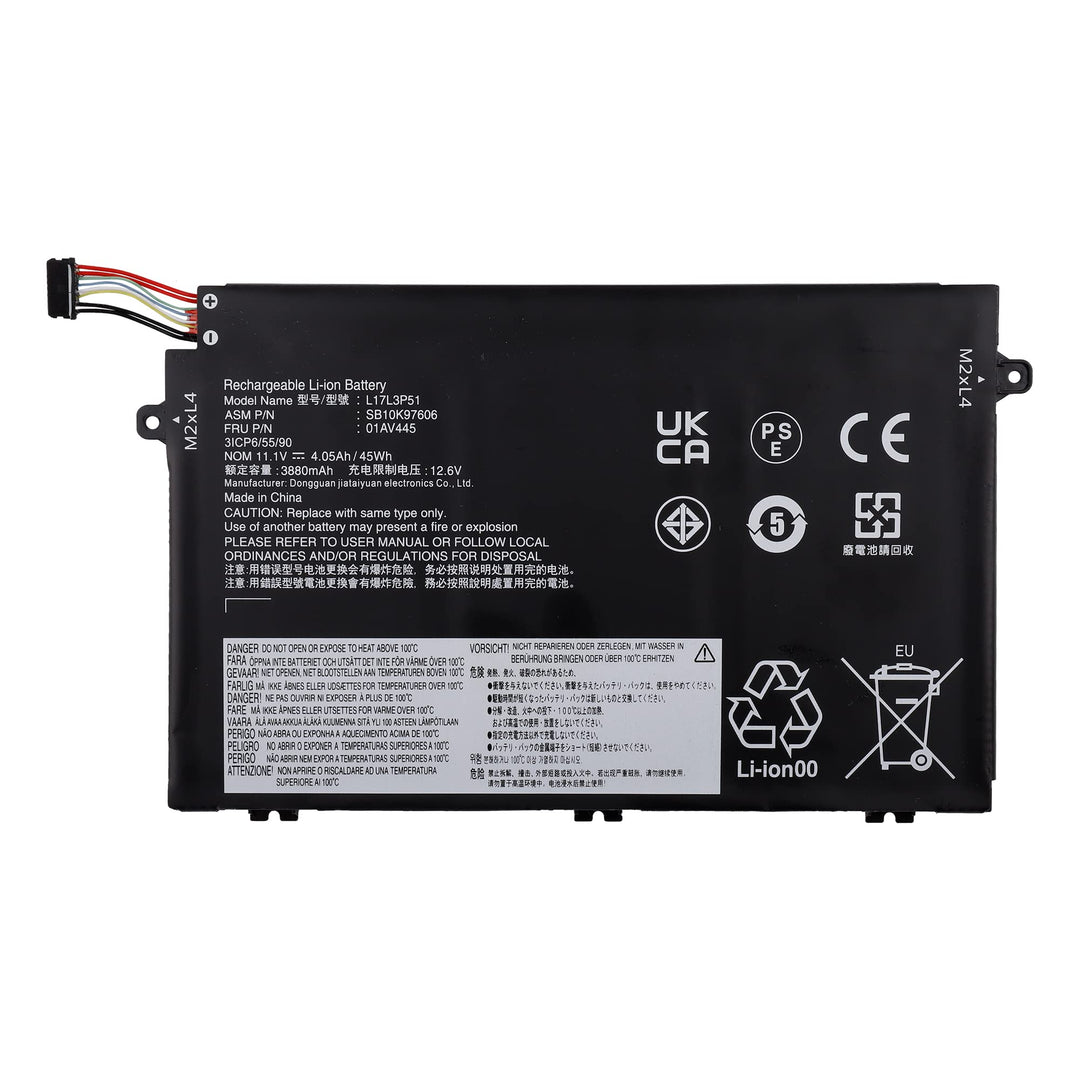 Swark Laptop Akku L17L3P51 L17C3P51 Kompatibel mit [Lenovo] ThinkPad E480 E485 E490 E495 E580 E585 E