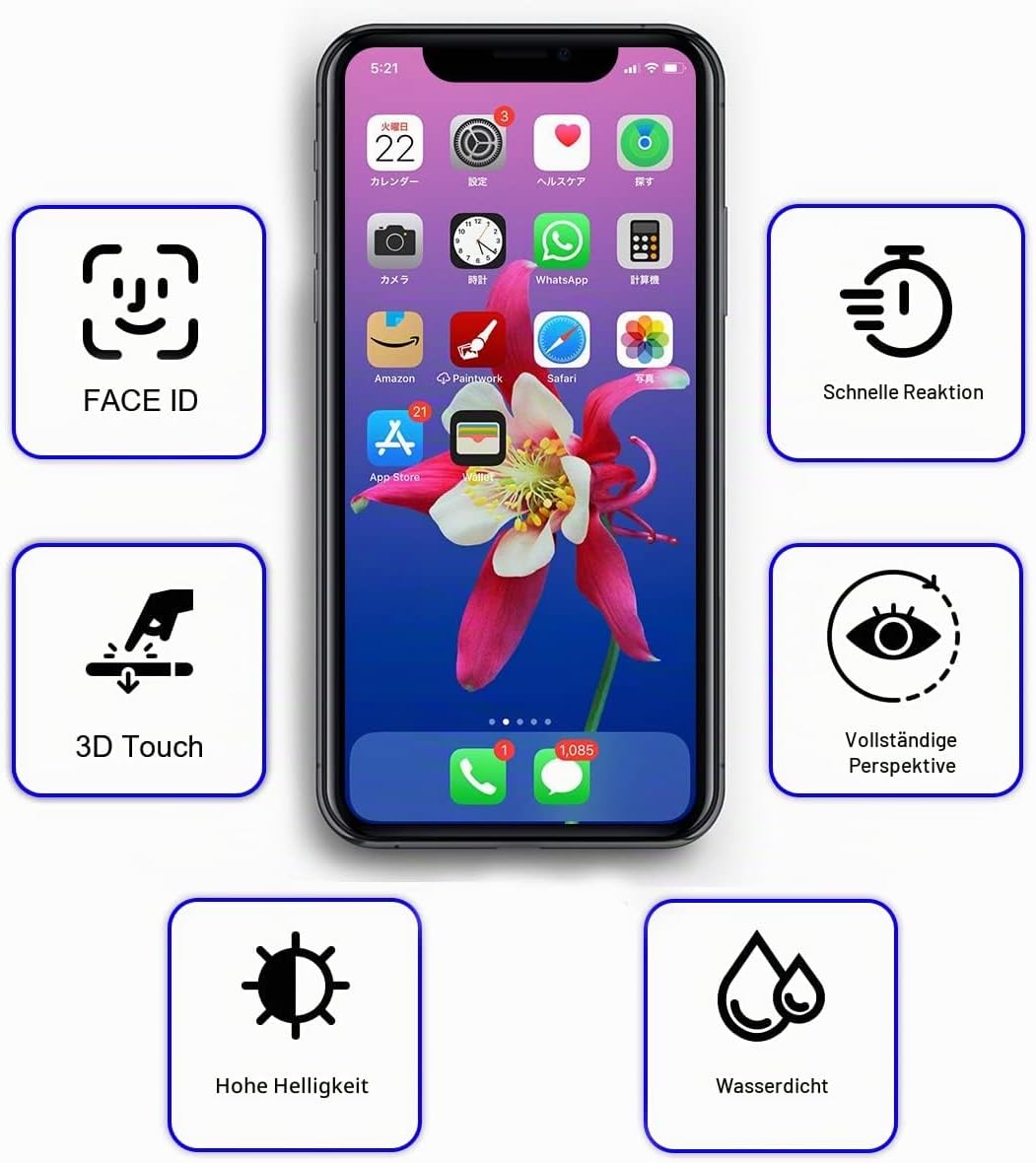 GOLDWANGWANG Display für iPhone XR LCD Bildschirm Ersatz 6,1 Zoll Touch Screen Digitizer Full Assemb