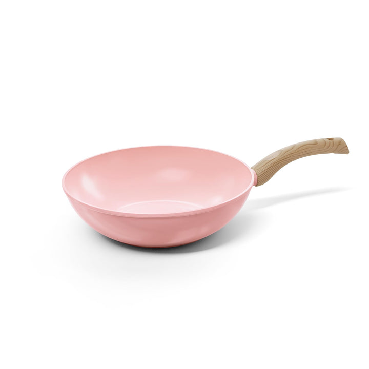 Cook & Pan - Blush Wokpfanne 30 cm-Induktionsgeeignet-PFAS frei Keramik-Beschichtung -Antihaft- wärm