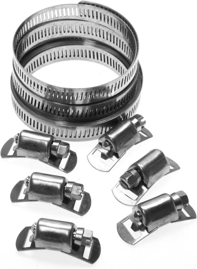 Schlauchschellen-Set Länge 3 Meter Bandbreite 12.7 mm Endlosband mit Schneckengewinde und Bandschlös